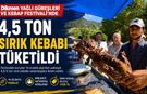 Dikmen Yağlı Güreşleri'nde 4,5 ton sırık kebabı tüketildi