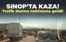 Sinop'ta hastane kavşağında kaza