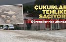 Öğrencilerin kullandığı bu yol kazalara davetiye çıkarıyor!