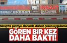 Sinop'ta şantiye alanında dikkat çeken uygulama