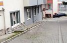 Harmanyeri Sokak’ta kaldırım çalışması