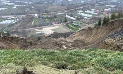 Karabük'te KBÜ kampüs alanında heyelan meydana geldi