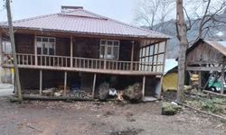 Samsun'da yamaçtan kopan kaya parçaları evlerin bahçesine düştü