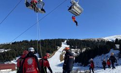 Ordu'da kayak merkezinde yaralı ve mahsur kalanları kurtarma tatbikatı yapıldı