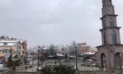 Samsun'un Asarcık ilçesinde kar yağışı başladı