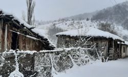 Suluova'da mevsimin ilk karı yağdı