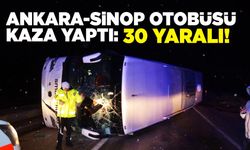 Ankara-Sinop otobüsü kaza yaptı: 30 yaralı