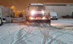 Sinop kent merkezinde kar küreme çalışmaları