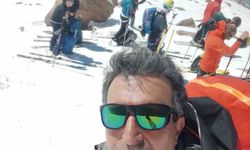 Fransız kayakseverler Süphan Dağı’nda kaydı