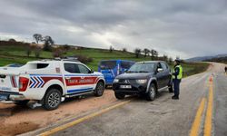 Tokat'ta jandarma trafik denetimi yaptı