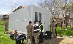 KAHRAMANMARAŞ - Afşin'de katlanabilir konteyner kurulumu başladı