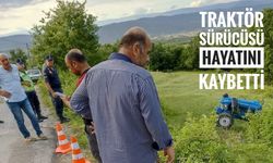 Devrilen traktörün altında kalan sürücü öldü