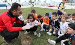 Arıların doğadaki önemi ilkokul öğrencilerine uygulamalı eğitimle anlatılıyor