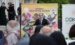 Bayburt'ta kursiyerlerin yaptığı ürünler sergilendi