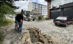 Bolu'da kanalizasyon çalışmasında doğal gaz borusu hasar gördü