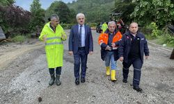 Bolu'da sağanak Abant karayolunda ulaşımı aksattı