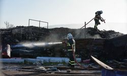 Çorum'da yangın çıkan hurda deposunda hasar oluştu