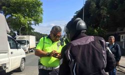 Ordu’da motosiklet sürücülerine 1 saatlik denetimde 10 bin 449 lira ceza