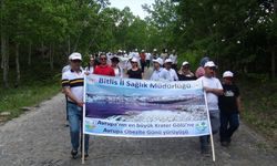 BİTLİS - Nemrut Krater Gölü'nde "Obezite Farkındalık Yürüyüşü" düzenlendi