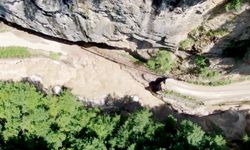 Karabük'te selden zarar gören Şeker Kanyonu havadan görüntülendi