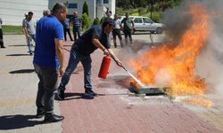 TOGÜ'de yangın tatbikatı yapıldı