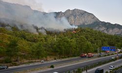 ANTALYA - Kemer'de çıkan orman yangınına havadan ve karadan müdahale ediliyor