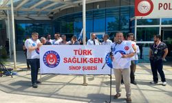 Sinop'ta sağlık çalışanlarından tepki açıklaması