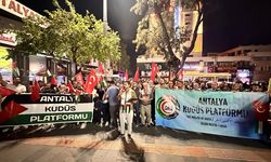 ANTALYA - İsrail'in abluka altındaki Gazze'ye saldırıları protesto edildi