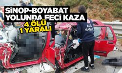 Sinop-Boyabat yolunda feci kaza 4 ölü