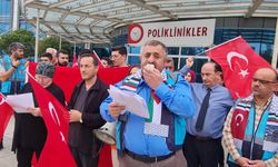 Sinop'ta hastane önünde Filistin eylemi