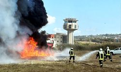 Sinop Havalimanında gerçeğini aratmayan tatbikat 