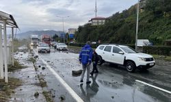 Karadeniz Sahil Yolu Çayeli-Trabzon istikameti ulaşıma kapatıldı