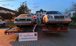 DÜZCE - Kaçak oto ve yedek parça operasyonunda 2 şüpheli yakalandı (2)