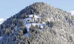 Ünlü turizm merkezi Uzungöl karla kaplandı