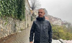Alan, hastane yolundaki heyelanı inceledi