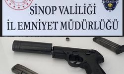 Sinop’ta şok uygulama: Üzerinden silah ve susturucu çıktı