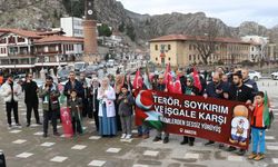 Amasya'da hekim ve sağlık çalışanları Gazze'ye destek amacıyla "sessiz yürüyüş" yaptı