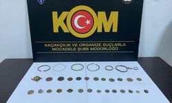 MERSİN - 24 sikke ve 10 obje ele geçirildi