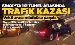 Vekilin aracı minibüse çarptı: 4 yaralı