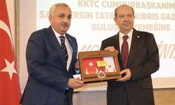 TRABZON - KKTC Cumhurbaşkanı Tatar, Kıbrıs gazileriyle bir araya geldi (1)