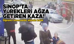 Sinop'ta otomobilin çarptığı öğrenci yaralandı