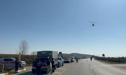 AFYONKARAHİSAR - Cayrokopter destekli trafik denetimi yapıldı