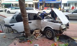 MANİSA - Yoldan çıkan otomobilin ağaca çarptığı kazada 2 kişi yaralandı