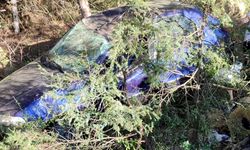 Karabük'te şarampole devrilen otomobilin sürücüsü yaralandı
