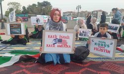 Tekirdağ’da Filistinliler için oturma eylemi
