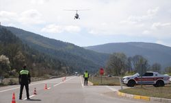 BOLU - Cayrokopter destekli trafik denetimi