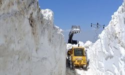 HAKKARİ - Üs bölgesi yolunda karla mücadele çalışmaları sürüyor