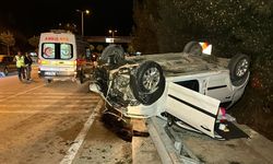 KARABÜK - Devrilen otomobilin sürücüsü yaralandı