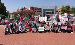 Aydın’da üniversite öğrencilerinden Filistin eylemi