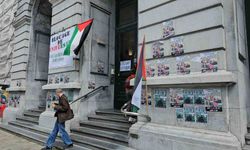 Belçika’daki Liege Üniversitesi’nde Gazze’ye destek gösterisi